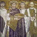 1 Justinian from mosaic in San Vitale, Ravenna from uncp.edu | Purple: How a Failed Chemistry Lab Experiment Altered 19th Century Class Structure | Writer Mariecor | WriterMariecor.com