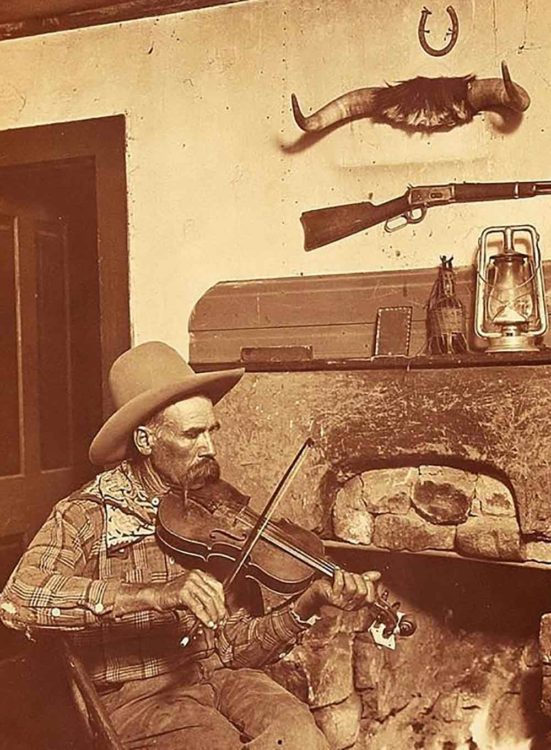 Antique Photo of Cowboy with Fiddle | WriterMariecor.com