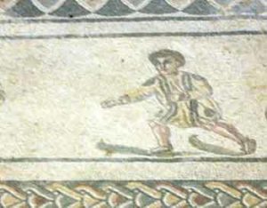 Roman mosaic depicting a skier | Writer Mariecor | WriterMariecor.com