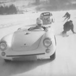 Vintage Skijoring via 1950s sports car | Writer Mariecor | WriterMariecor.com