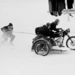 Vintage Skijoring via motorcycle in Europe | Writer Mariecor | WriterMariecor.com