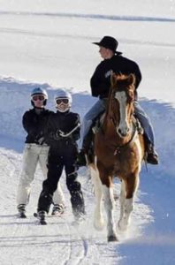 Skijoring Youth Rider pulling Skiers | Writer Mariecor | WriterMariecor.com